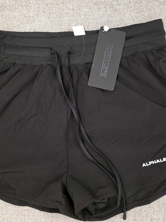 Alphalete Pants - Alphalete Women's Black Athletic Shorts with Drawstring